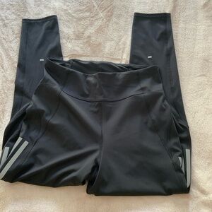 Adidas Black High-Waist Athletic Leggings MED